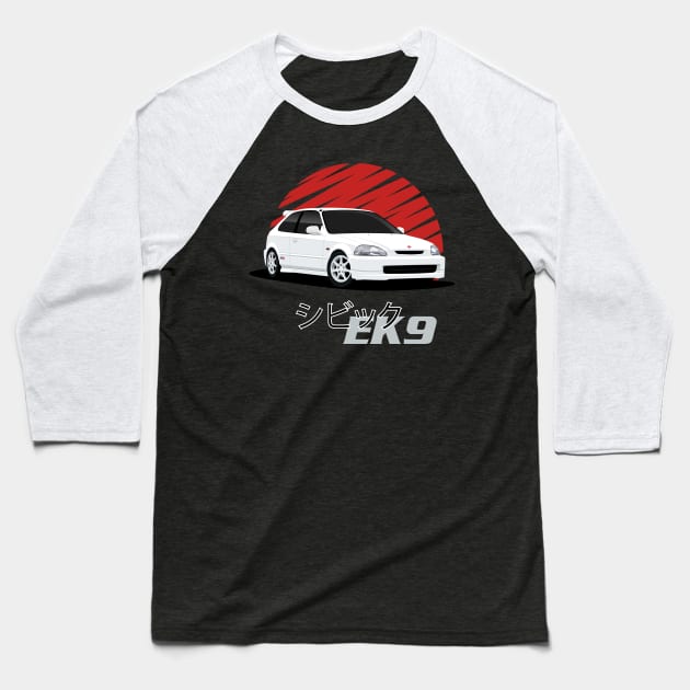 EK9 Baseball T-Shirt by AutomotiveArt